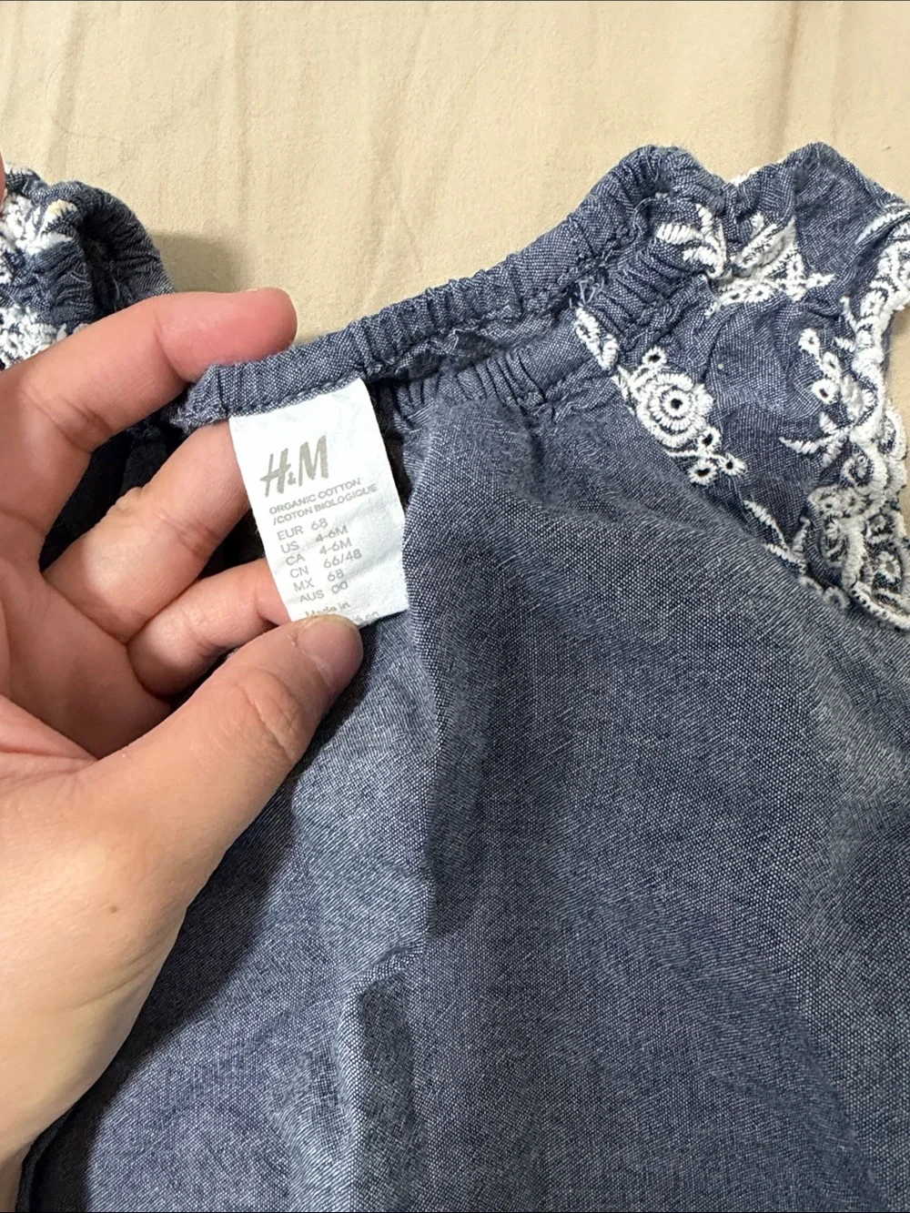 H&M Blue Embroidered Dress with Matching Bloomer Set